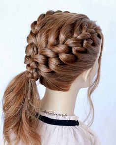 Unique Braids, Rapunzel Hair, Peinados Fáciles Para Cabello Corto, Fancy Hairstyles, Hair Braids, Hair Design