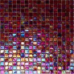 a close up view of colorful glass tiles