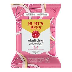 Gently cleanse your skin with these Burt's Bees Facial Towelettes. Gently cleanse your skin with these Burt's Bees Facial Towelettes. FEATURES 30 pre-moistened towlettes can be used as makeup remover or as face cleanser Provides gentle cleansing No need for rinsingWHAT'S INCLUDED 30 pre-moistened facial towelettesDETAILS 30 ct. Size: One Size. Color: Clarifying. Gender: female. Age Group: adult. Burt's Bees, Pink Grapefruit, Burts Bees, Facial Cleansing, White Tea, Easy Step, Oily Skin, Makeup Remover, Grapefruit