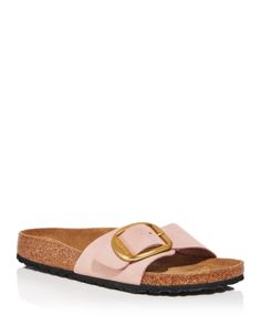 Birkenstock Women's Madrid Big Buckle Sandals Spring Slip-on Footbed Sandals With Tang Buckle, Summer Beach Sandals With Brass Buckle, Casual Sandals With Brass Buckle For Summer, Casual Summer Sandals With Brass Buckle, Casual Beach Sandals With Brass Buckle, Casual Open Toe Sandals With Brass Buckle, Beach Sandals With Brass Buckle And Round Toe, Summer Sandals With Brass Buckle And Round Toe, Madrid Big Buckle