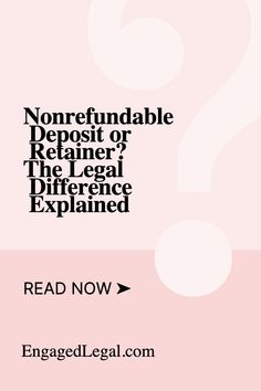 a pink background with the words nonrefundable repost or retarder, the legal experience explain