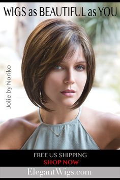 Quality wigs can be affordable. Get the latest, natural-looking wig styles. Jolie is a striking  above the shoulders, modern bob, perfectly layered with texture and volume. Color Shown: Kahlua-Blast | Cap Construction: Monofilament Top | Fiber: Synthetic | List Price: $349.00 | Our Price:$269.00 Longer Pixie Haircut Older Women, Hairstyles Lob, Haircut Shoulder, Longer Pixie, Haircut Layered, Haircut Bob, Cute Bob Haircuts, Women Haircut, Hairstyles Pixie