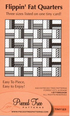 Flippin' Fat Quarters Fat Quarter Quilt Pattern, Quilt Blocks Easy, Quilted Projects, Lap Quilt Patterns, Quilting 101, Quilting Books, Block Quilts, Big Block Quilts, Jelly Roll Quilt Patterns