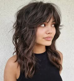 Shaggy Long Hair, Long Shag Haircut, Textured Curly Hair, Shaggy Haircuts, Shag Hairstyles, Wolf Cut, Edgy Hair, Shag Haircut, Long Layered Hair