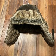 Screamer Brand Trapper Hat Brown With Fur Nwt From A Smoke Free Household Trapper Hat Men, Hats For Men, Man Shop, Cream, Hats, Clothes