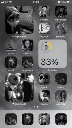 an iphone screen with many different pictures and numbers on the phone's display area