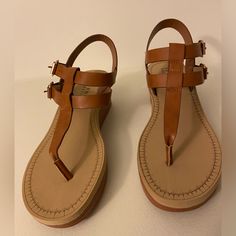 Journee Collection Womens Bianca Wedge Open Toe Thong Sandals. Tan Size 9. Material Is Faux Leather. Box Is Damaged. Toe Thong Sandals, Leather Box, Journee Collection, Thong Sandals, Shoes Women, Women's Shoes Sandals, Open Toe, Womens Sandals, Shoes Sandals