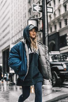 Mira Duma, Street Style New York, Outerwear Trends, Puffer Coats, Miroslava Duma, Winter Street, Coat Trends, Pullover Outfit