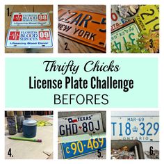 license plates with the words thirty checks license plate challenge before it's gone out