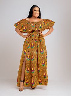 Say hello to our Achol maxi skirt, the African fusion skirt that will make you feel like you're living in a colourful world! With a high slit  and high waist 3 inch waist band, it's perfect for girls on the go. It's full of life and adventure and is al... Summer Sunshine, Off Shoulder Crop Top, Club Tops, Jeans Leggings, Shoulder Crop Top, African Print, African Fashion, Long Skirt, Medium Length