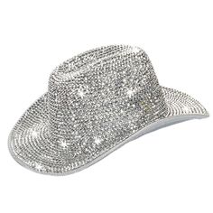 PRICES MAY VARY. ✧【Material】: Crafted from premium polyester material with neon holographic properties, these cowboy hats feature a unique metallic taste. The combination of holographic material and rhinestone diamond embellishments creates a stunning visual appeal. ✧【Size and Fit】: With a circumference of 56-58cm and a brim width of 7.5cm, these rhinestone diamond cowboy hats are designed to comfortably fit most adults, including women, teens, and older kids. The one-size-fits-all approach ensu Disco Cowgirl Accessories, Diamond Cowboy Hat, Rhinestone Cowboy Costume, Silver Summer Hat For Rodeo, Western Silver Hats For Summer, Silver Summer Rodeo Hat, Trendy Silver Summer Hat, Western Silver Hats For Parties, Western Style Silver Hats For Party