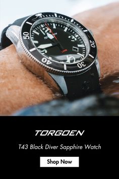 Looking for a unique, stylish and functional gift for men this summer? Look no further! The T43 Black Diver Sapphire watch is the ultimate men's accessory that combines the perfect blend of functionality and fashion. With its waterproof design and sleek sapphire crystal, this watch is ideal for any water sports enthusiast or scuba diver. Shop stylish waterproof sport watches at Torgoen!