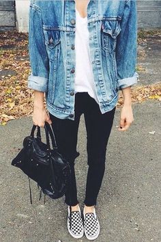 Ellie Saab, Jean Jacket Outfits, Rock Outfit, Outfit Jeans, Minimal Chic, Fall Winter Outfits