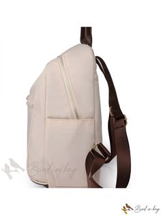 Bird in Bag - Simple Casual Fashionable Waterproof Lightweight Womens Functional Backpack With Bag Waterproof Nylon Softback Bag, Beige Outdoor Backpack With Zipper Pocket, Casual Waterproof Beige Bags, Beige Nylon Backpack With Zipper Pocket, Preppy Backpack, Preppy College, School Bag College, Functional Backpack, Travel Daypack