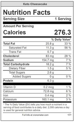 the nutrition label for nutrition fats, including calories and other ingredients