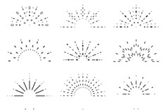 the different types of fireworks that can be seen in this drawing tool set, which is also