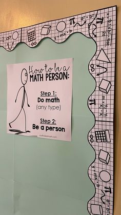 a bulletin board with a sign on it that says, how to be a person