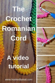 the crochet romannan cord is being used to make a video loop