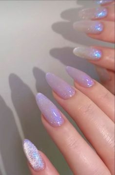 Fire Nails Purple, Lilac Nails Acrylic Design, Sparkly Lilac Nails, Light Purple Jelly Nails, Vegas Wedding Nails, Purple Nails Ideas, Purple Nail Ideas, Purple Chrome Nails, Vegas Nails