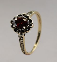 An Amazing real 14K gold vintage ring with a real Garnet gemstone weight : 4.35 gram Garnet gemstone : 7/5 mm Gem Cuts, Victorian Style Rings, Gold Vintage Ring, Victorian Engagement Rings, Cute Engagement Rings, Fun Clothes, Gorgeous Ring, Jewelry Lookbook, Funky Jewelry