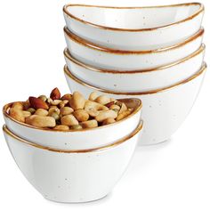 PRICES MAY VARY. PERFECT PORTIONS EVERY TIME - The 4.3 inches small bowls for side dishes perfectly portion out nuts, condiments, desserts, snacks, dips, and dressings for everyday dining as well as entertaining with family and friends. RUSTIC CHARM - Each speckled charcuterie bowl is uniquely decorated and brings the rustic aesthetic to a charcuterie/cheese board or kitchen table. STURDY AND SAFE - Made from lead and cadmium-free porcelain, these chip-resistant dessert bowls won't react with ac Charcuterie Board Dessert, Ice Cream Bowls, Acidic Foods, Soup Bowl Set, Charcuterie And Cheese Board, Salad Bowls Set, Small Snacks, Ice Cream Bowl, Kitchen Dinnerware