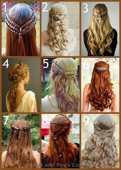 Bridesmaid hair ideas. Viking Haircut, Celtic Braid, Hairstyles Theme, Pagan Wedding, Viking Wedding, Medieval Wedding