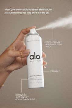 Post-workout or in-between washes, this dry shampoo absorbs oil and sweat, and boosts volume without harmful aerosols. NET WT. 141g (5oz) Vegan, Gluten Free & Cruelty Free Clean Dry Shampoo, Beauty Science, Vinyasa Flow, Power Clean, Beauty Wellness, Dry Shampoo, Clean Beauty, Sports Bras, Inner Peace