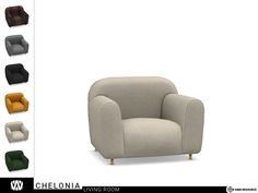 an image of a chair with different colors