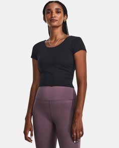 Super-soft & stretchy performance knit fabric delivers support & lasting comfort with improved durability|Material wicks sweat & dries really fast|4-way stretch material moves better in every direction|Front & back scoop neckline|Slightly cropped body length Supportive 4-way Stretch Activewear, Supportive Moisture-wicking Activewear, Moisture-wicking Elastane Activewear, Versatile Fitted Moisture-wicking Activewear, Supportive Go-dry Activewear With 4-way Stretch, Fitted Moisture-wicking Activewear In Recycled Polyester, Versatile Seamless Athletic Fit Activewear, Casual Medium Support Elastane Activewear, Elastane Tops With Light Support And 4-way Stretch