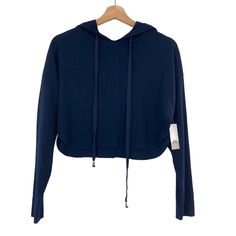 Bp. Nordstrom Rib Hoodie Crop Top Drawstring Navy Blue. Pal2000 Blue Streetwear Hoodie With Drawstring, Blue Drawstring Hoodie Sweatshirt, Blue Hoodie With Drawstring For Winter, Blue Drawstring Hoodie For Winter, Spring Blue Hoodie With Drawstring, Blue Athleisure Top With Drawstring Hood, Hoodie Crop Top, Navy Blue Crop Top, Ribbed Hoodie