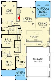 the first floor plan for this house