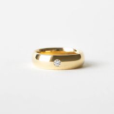 💖️️Welcome To My Shop, Great to Know You All Here. Center Stone: 🖤 Metal Type: 14K Yellow gold 🖤 Band Width: 4 mm band Description of this item: Our ring is meticulously handcrafted with a rounded dome design, setting it apart from typical flat bands. It boasts a single, radiant diamond, carefully selected for its clarity and brilliance. The diamond is nestled in 14K yellow gold that glimmers with a warm, rich hue. This combination of gold and diamond creates a stunning contrast, making the r Single Diamond Ring, Gold Diamond Band, Sparkly Jewelry, Unique Gifts For Men, Radiant Diamond, Moissanite Jewelry, Engraved Items, Engagement Anniversary, Diamond Band