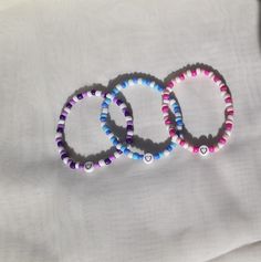 Gelang Manik Couple, Body Jewelry Diy, Pony Bead Bracelets, Purple Beaded Bracelets, Preppy Bracelets, Crystal Bead Jewelry, Bracelets Handmade Diy, Bracelet Craft Diy, Handmade Jewelry Bracelets