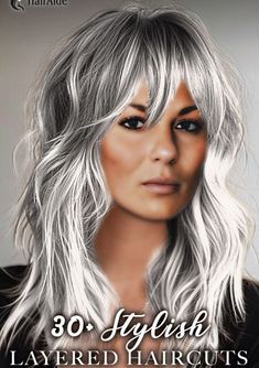 Enhancing Gray Hair, Dreamy Hair, Silver White Hair, Granny Hair, Hair Challenge, Long Shag, Hairstyle Examples, Butterfly Cut, Silver Blonde Hair