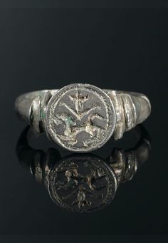 Animal with Cross and Plant Motif Antique Signet Ring by AntiqueJewls. Medieval Engraved Ring | Antique Ring | Genuine Artifact | Unique Ancient Jewelry. All the rings on offer are hand-picked pieces for sale with a great look, very good quality and absolute authenticity. Great signet ring from the 1400-1600s Bronze, patina. Vintage from before 1700. Ancient Rings, Men Rings, Egyptian Hieroglyphics, Engraved Ring, Bronze Patina, Bold Art, Antique Ring, Ring Antique, Ancient Jewelry