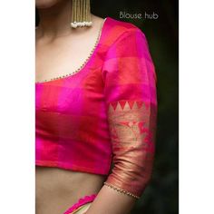 Pink Blouse Designs, Latest Saree Blouse, Blouse Back Neck, Cutwork Blouse, Womens Wardrobe, Blouse Designs Catalogue