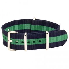 Navy & Green Classic NATO Strap with an authentic stainless steel buckle and hardware Green Adjustable Bracelet Strap Watch Accessories, Adjustable Green Bracelet Strap Watch Accessories, Nato Watch Strap, Nato Strap Watches, Nato Strap, Watch Straps, Navy Green, Style Hair, Navy And Green