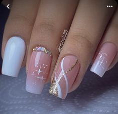 Dark Spring, Long Press On Nails, Fancy Nails Designs, Color Water, Nails Set, Design 2023, White Nail, Fancy Nails, Nail Accessories