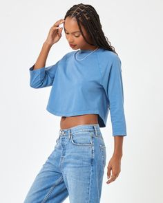 Love a crop top but looking for a more casual style? We got you. The Mel Tee is a fun baseball-style pullover with a longline hem and three-quarter sleeves. Pair it with denim, leggings or your fave sweats for a chill day. Cropped Baseball Style Tee 3/4 Sleeves Longline Hem 100% Cotton Like all delicates, shape, color and fit are best preserved if hand washed in cold water. Lay flat to dry. Style # MELTP24 Model Measurements: Taelor, size S - Height 5'9, Bust 32", Waist 23", Hips 34 1/2" Casual Accessories, Denim Leggings, Dress Romper, Quarter Sleeve, Three Quarter Sleeves, Hat Sizes, Love A, Model Measurements, Three Quarter