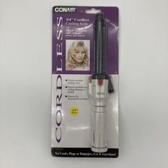 CONAIR THERMACELL CORDLESS 3/4" CURLING IRON NEW - Vintage Item Free shipping! Large Curls, Curling Iron, New Vintage, Barrel, Natural Hair Styles, Vintage Items, Conditioner, Free Shipping