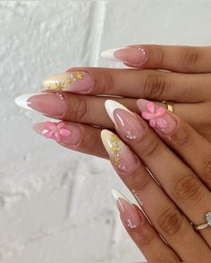 Summer Colourful Nails, Nails Acrylic Summer 2024, Vacation Nails Summer, Ongles Rose Pastel, Tropical Nails, Nagel Tips