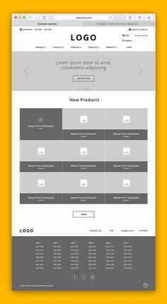 An E-commerce Web Wireframe Web Wireframe, Wireframe Design, Banner Design Layout, Best Website Design, Web Design Tools, Ecommerce Web Design, Web Ui Design