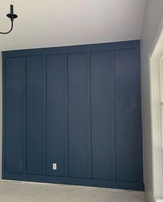 Follow for our rental transformations on Instagram @daytripperairbnb Blue Note Benjamin Moore Accent Walls, Navy Benjamin Moore Paint, Vandusen Blue Benjamin Moore, Newbury Port Blue Benjamin Moore, Newberry Port Blue Benjamin Moore, Bm Newburyport Blue, Navy Blue Board And Batten Wall, Navy Blue Shiplap Wall, Newburyport Blue Benjamin Moore