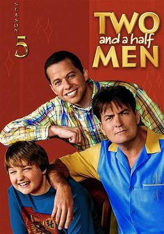 two and a half men season 5 on dvd with the cover art for it's title