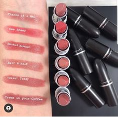 Mac Lipstick Collection, Mac Lipstick Swatches, Pale Skin Makeup, Lip Scrub Diy, Makeup List, Lip Makeup Tutorial, Swag Makeup, Makeup Tut, Lipstick Collection