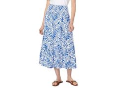 Tommy Hilfiger Floral Maxi Skirt - Women's Dress : Provence Multi : Create versatile styles and feel comfy vibes wearing Tommy Hilfiger Floral Maxi Skirt with allover floral printed details. The pull-on style skirt features a smocked waistband and a maxi-length silhouette. 100% cotton. Machine washable. Imported. Casual Rayon Tiered Skirt, Casual Spring Dresses With Lined Skirt, Casual Vacation Skirt, Casual Rayon Skirt For Daywear, Casual Flowy Full Skirt, Casual Cotton Dress With Flowy Skirt, Casual Dresses With Flowy Skirt, Casual Mini Skirt For Daywear, Casual Summer Dress With Relaxed Fit