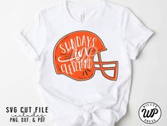 an orange and white football helmet with the words sunday's go cleveland on it