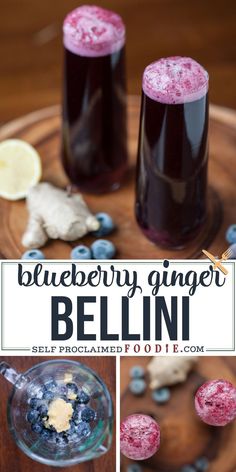 blueberry ginger bellini is an easy and delicious recipe