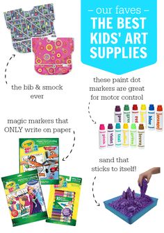 the best kids'art supplies for your child to use in their crafts and books