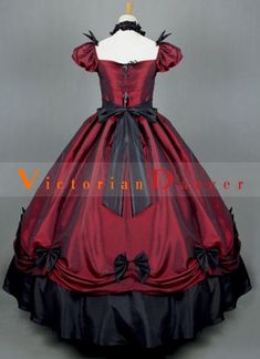 Brand New Wine Red Vintage Victorian Ball Gown Floor Length Victorian Party Dress     Condition: Brand New   Color:Wine Red   Material: Satins   Silhouette: Ball Gown   Sleeve Length: Short Sleeve   Dresses Length:Floor-Length   Neckline: Square Collar   Decoration: Bows And Ruffles   Style: Vintage   Includes: Dress      amp;nbsp; Red Fitted Ball Gown For Costume Party, Red Fitted Ball Gown For Fancy Dress, Red Fitted Ball Gown For Party, Red Gown For Christmas Formal Occasion, Red Fitted Christmas Ball Gown, Red Vintage Ball Gown Dress, Vintage Red Ball Gown Dress, Elegant Red Ball Gown For Costume Party, Red Ball Gown For Fancy Dress